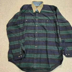 Tango by Max Raab Men's XL Long Sleeve Casual Button-down Plaid Flannel Shirt